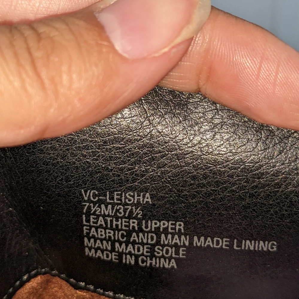Vince Camuto two tone leather boots - Picture 8 of 16